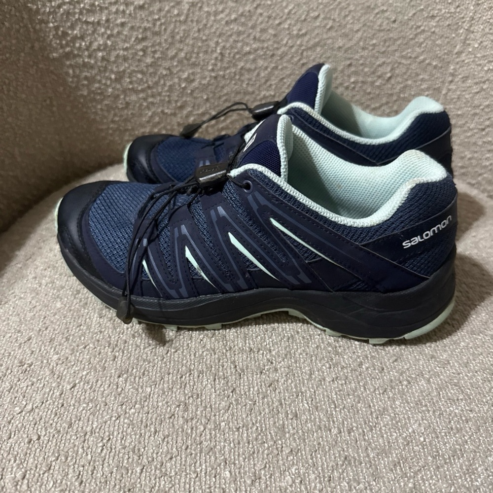 Salomon Women's Navy Blue with Light Mint Athletic Shoes